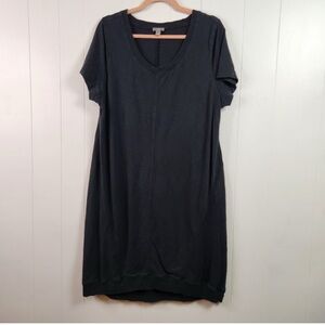 Just Jill Black Short Sleeve Dress